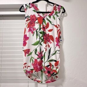 Floral Strappy Sleeveless Blouse